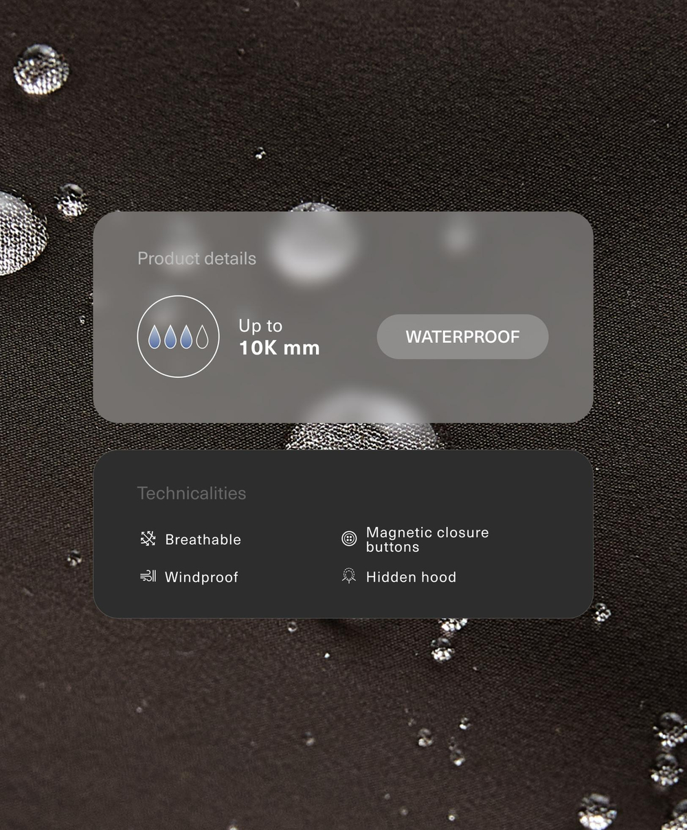 Oysho Ультралегкий плащ с водонепроницаемостью 10 000 мм, коричневый