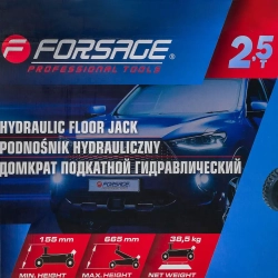Домкрат подкатной гидравлический 2,5т (h min 155мм, h max 665мм) Forsage F-T830023