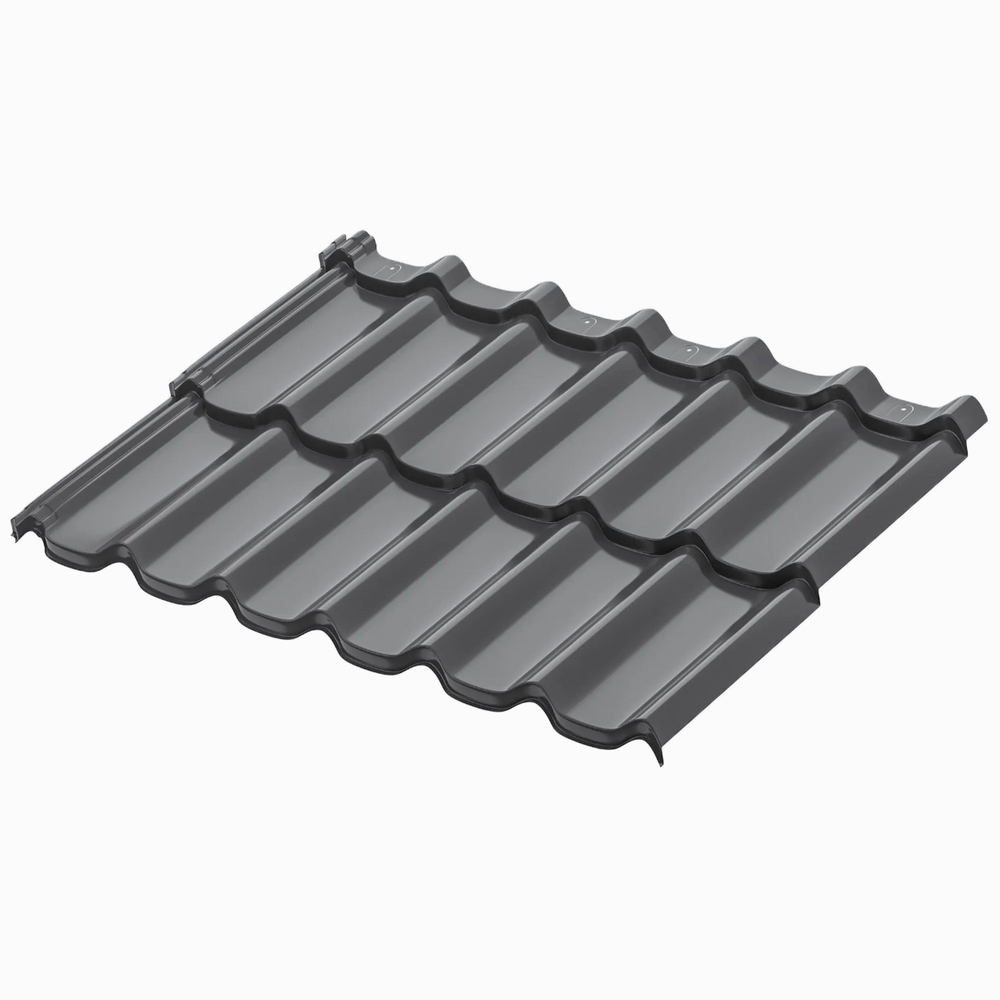 Модульная металлическая черепица AQUASYSTEM СТОКГОЛЬМ, покрытие Rooftop Шелк