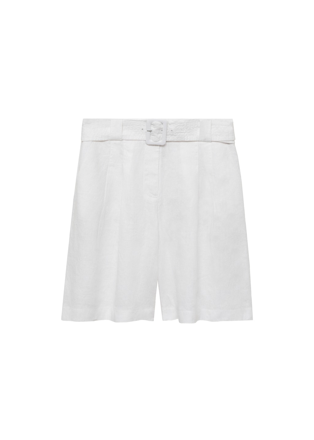 Льняные бермуды с поясом