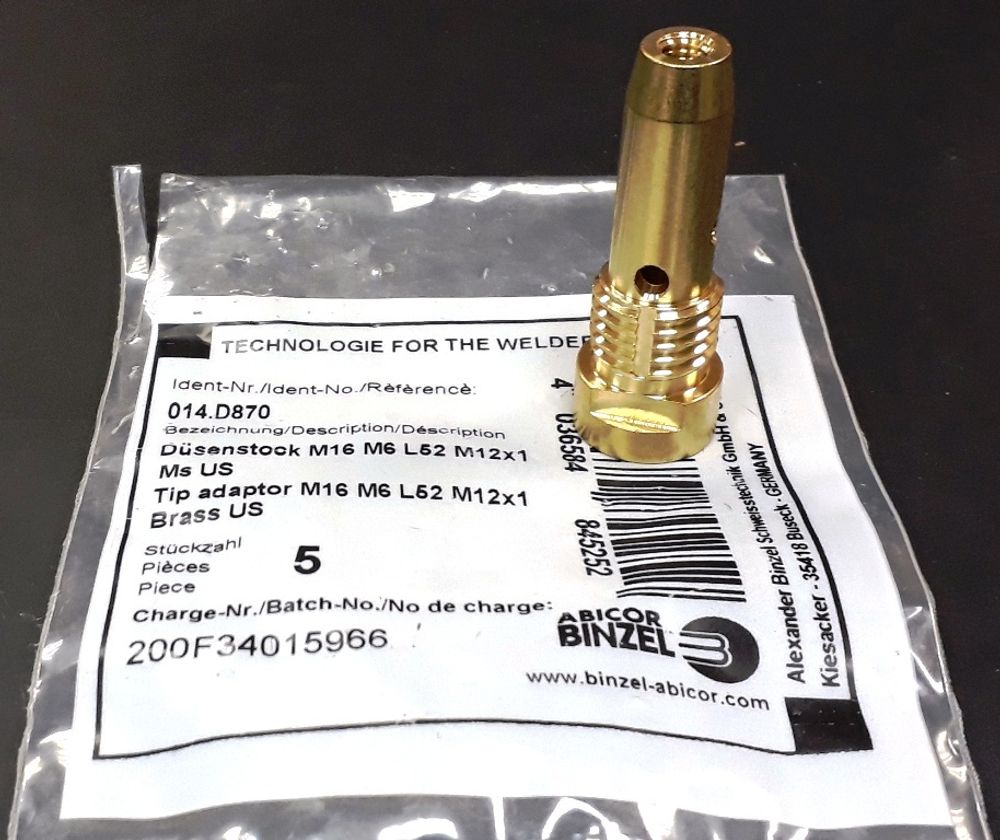 014.D870.5 Вставка сварочного наконечника M16/M6/52мм Abicor Binzel