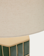 Rue Настольная лампа из зеленой керамики