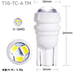 Светодиод 12V T10  3SMD 2835 белый Ceramic LENS CL Прозрачн (без цок) ВЫСОКАЯ ТС-А-ТМ