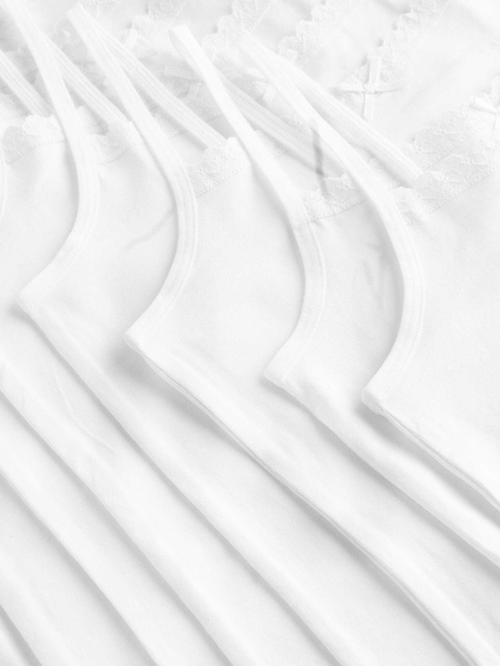 Майка на бретельках для девочки Next AB4-637, 10 шт., Белый