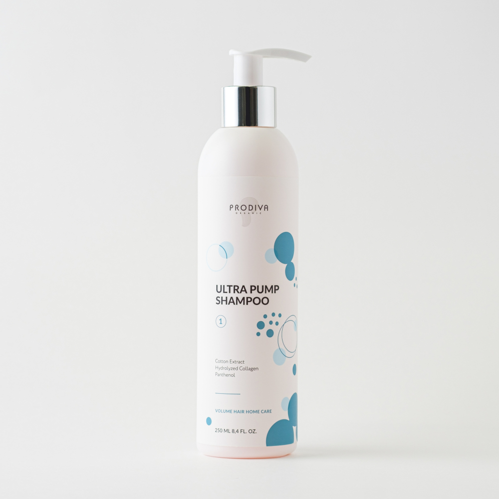 Prodiva, шампунь для пышного объема и плотности волос Ultra Pump Shampoo, 250 мл.