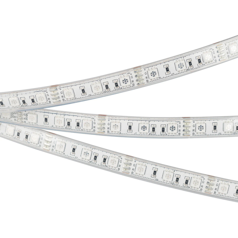 Светодиодная лента герметичная RTW-PU-B60-12.5mm 12V RGB (14.4 W/m, IP68, Wire 2m, 5m) (Arlight, -) 029599(3)