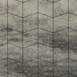 Тротуарная плитка РОМБ - Листопад гладкий Антрацит