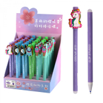 Ручка гелевая пиши-стирай Alingar, "Ассорти", 0,5 мм, синяя, фигурный колпачок, круглый, цветной, пластиковый корпус, картонная упаковка