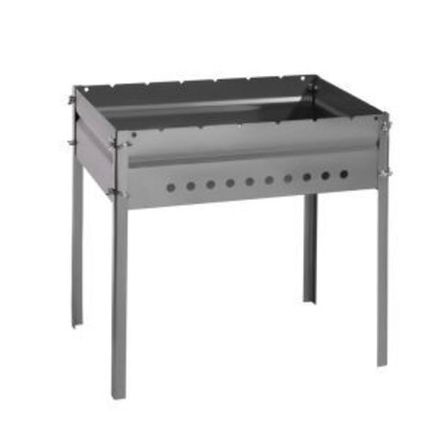 Мангал разборный с ребрами жесткости на барашках, 500х350х137мм СОКОЛ-34