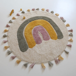 Стираемый коврик Nattiot Rainbow Moss (Ø110 см), хлопок, мультиколор