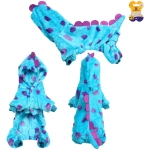 Комбинезон зимний для мелких и средних пород собак «DOG DINO», цвет голубой, размер S