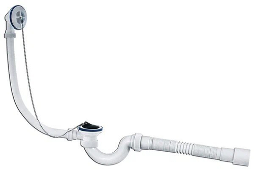 Сифон для ванны 1 1/2 с переливом 600мм Д40/50мм "МИНИ ЭЛИТ" Вирпласт 11217 (Рио А-70089)