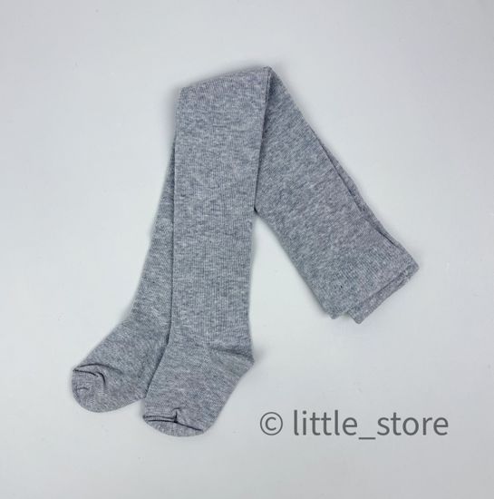Колготки хлопковые, Серый меланж