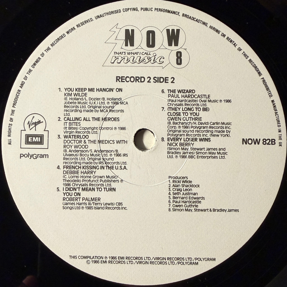 Сборник Now That's What I Call Music 8 2LP (Англия 1986г.)