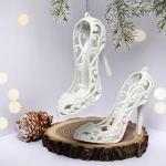 Подвеска «Туфли» 10 см (набор 2 шт), белый