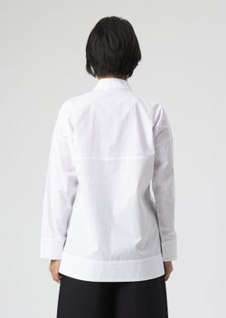 ZIPPERED BLOUSE | L | WHITE