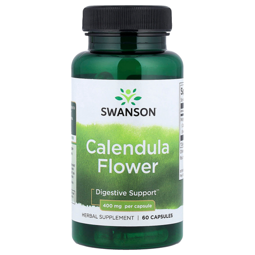 Swanson, Цветки календулы, 400 мг, 60 капсул