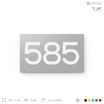Номер на дверь 585, табличка на дверь для офиса, квартиры, кабинета, аудитории, склада, серая 120х70 мм, Айдентика Технолоджи