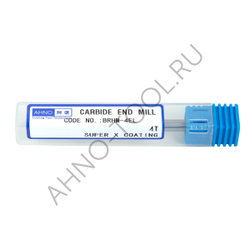 Фреза твердосплавная   4мм (L=75, l=15, хв=4) Z4 45° по закаленной стали BRHM-4EL-D4.0 HRC65 AHNO