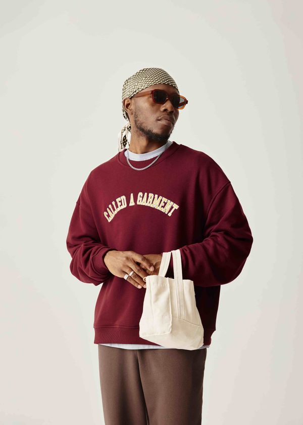 Толстовка College вишневая - фото 15