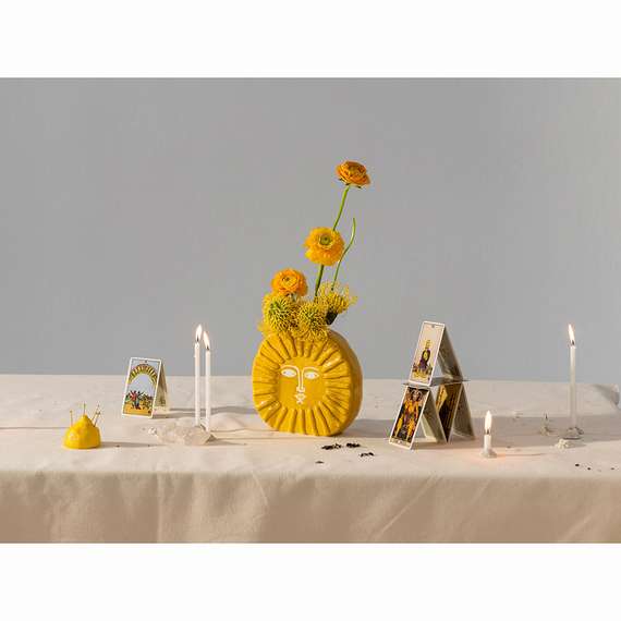 Ваза для цветов sun, 18 см, желтая