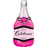 Шар Фольгированный Бутылка шампанского розовая (Розовый)