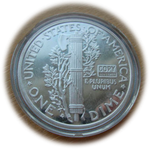 США раунд жетон 10 центов дайм 1916 Mercury Dime Монеты США Серебро 62,2 гр
