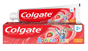 Colgate Зубная паста детская Доктор Заяц,вкус клубники 50 мл