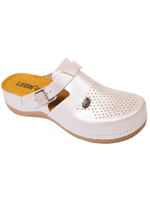 Тапочки-сабо Леон 950 женские с ремешком на пряжке, белые, 39