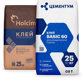 Клей ЦЕМЕНТУМ (Holcim) для керамической плитки 60 С0T 25 кг