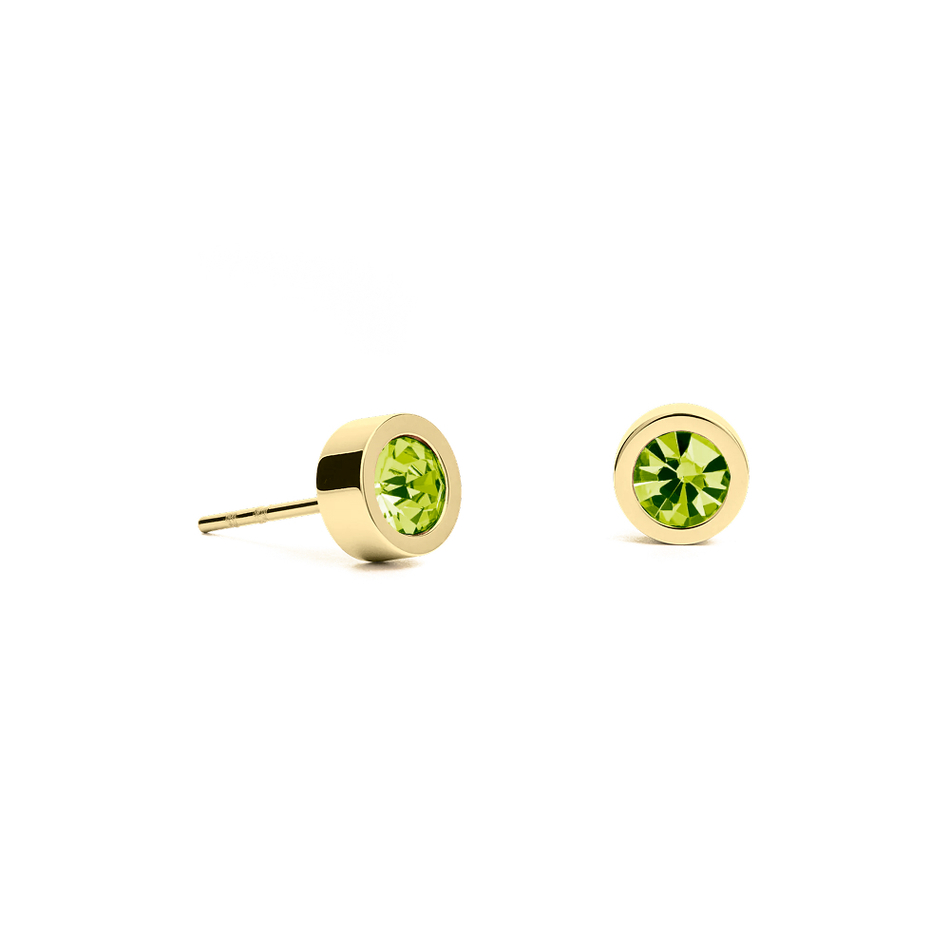 Серьги пусеты Fiore Luna Apple Green 6х3 мм SWE126 AG G