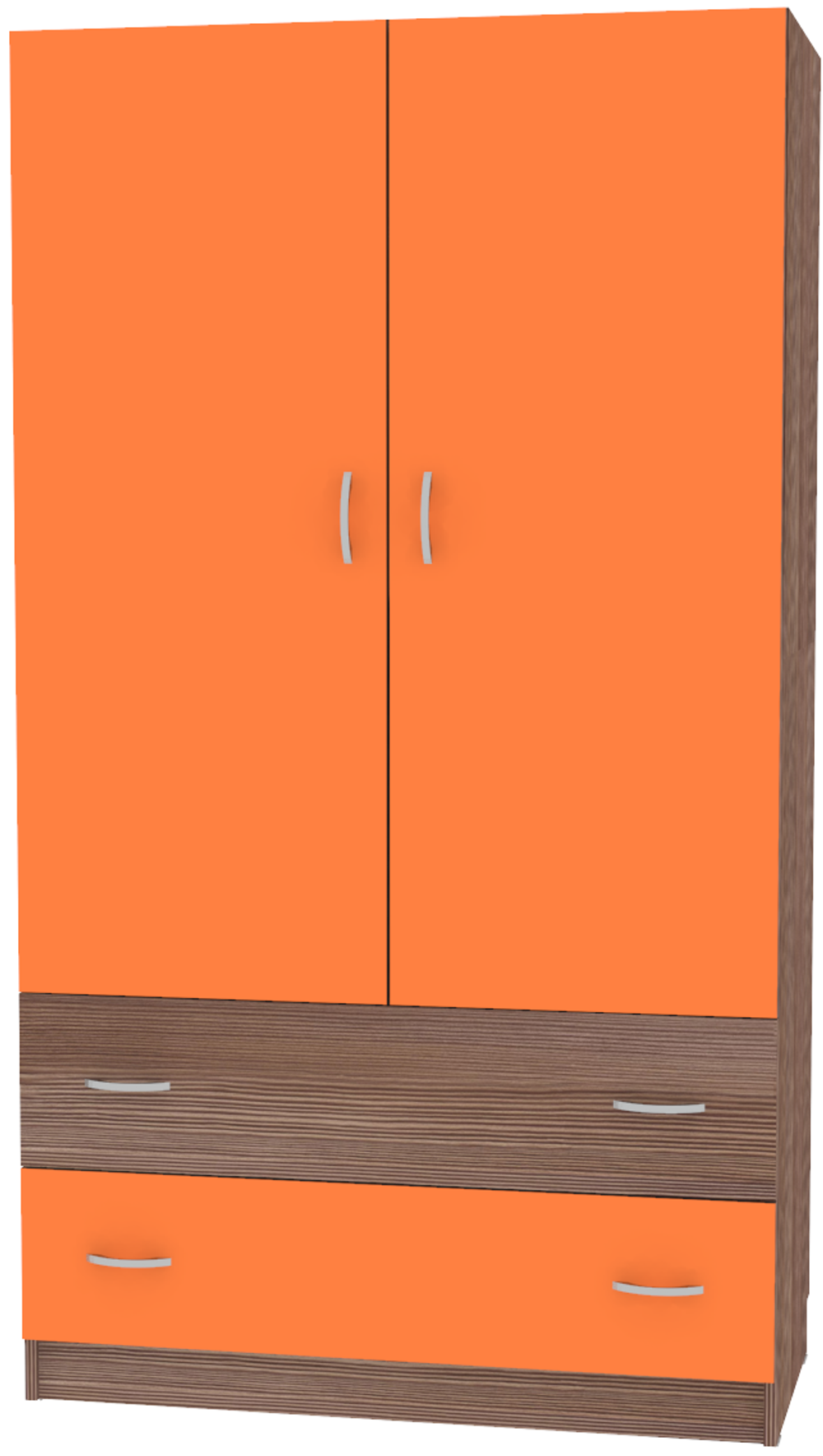 Шкаф 2-х створчатый КарИВи Кадет Бодего Темный Оранжевый