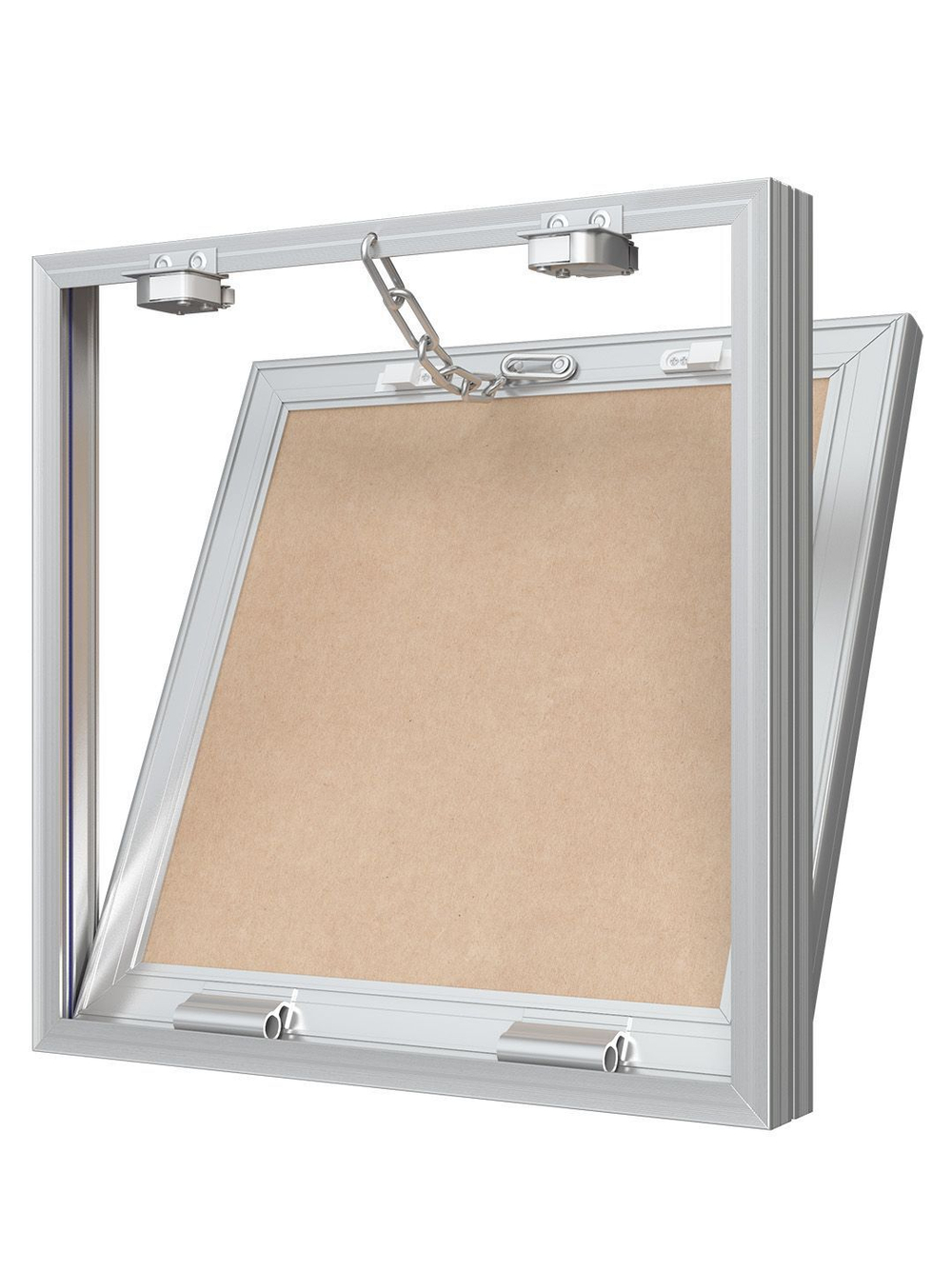 Люк ревизионный D Ceramo Base 300х300 скрыт.монтаж съемный алюминий EVECS