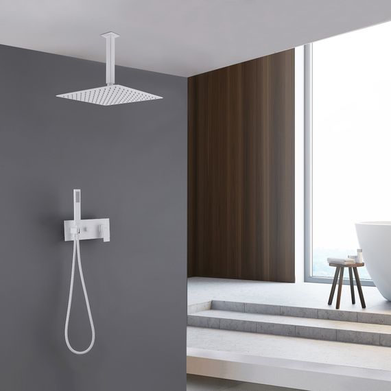 Душевая система ABBER Daheim AF8221W скрытого монтажа без излива, белый матовый