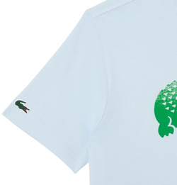 Мужская теннисная футболка Lacoste Tennis x Daniil Medvedev - небесный