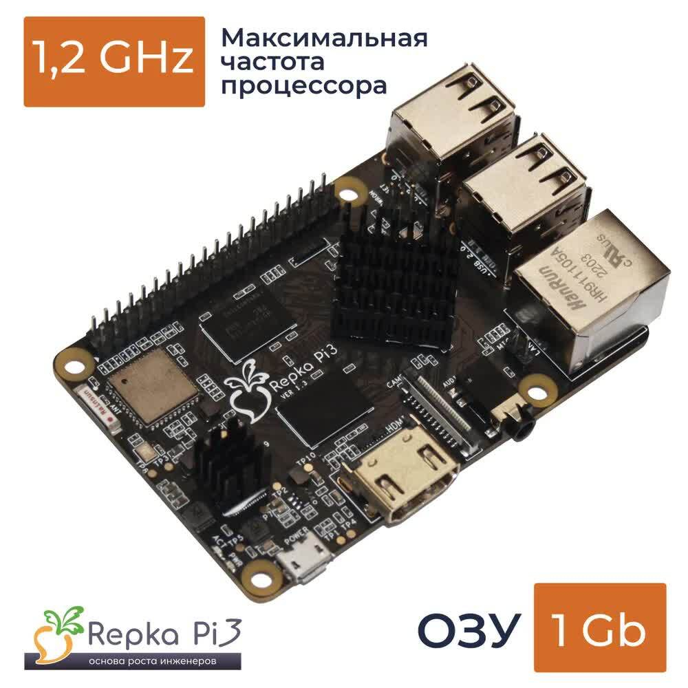 Repka Pi 3, 1,2Gz, 1Gb без корпуса