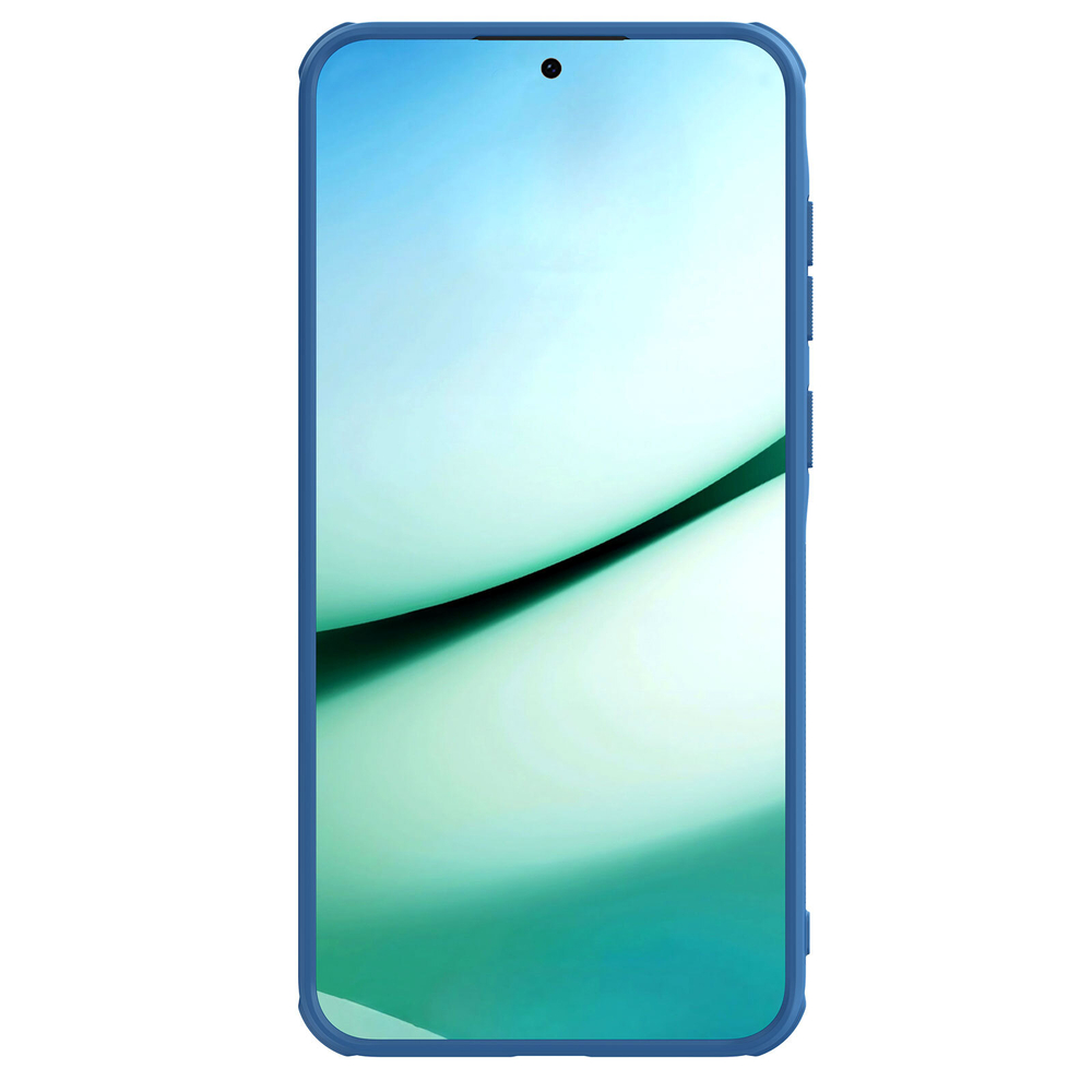 Усиленный двухкомпонентный чехол синего цвета от Nillkin для Samsung Galaxy A36 5G, серия Super Frosted Shield Pro