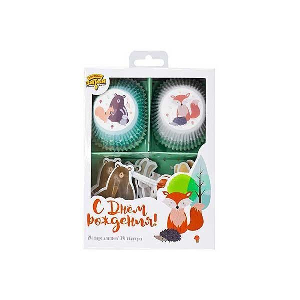 Декор-комплект для кексов Лесные Друзья