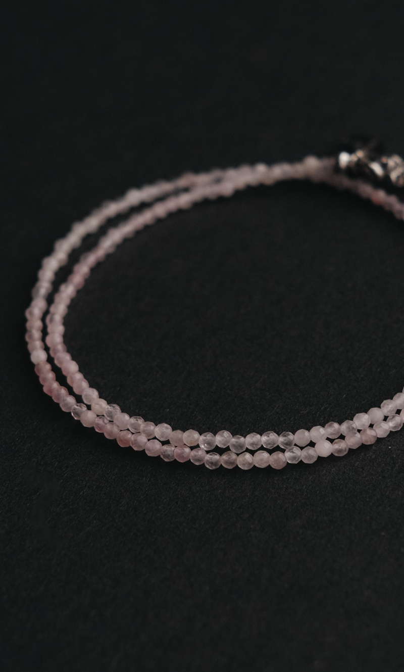 Чокер "Memo about Love&Luck" из розового кварца 33-38 см