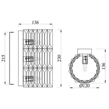 Бра 3*G9 8240/A gold NEW золото CRYSTAL Newport