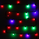 Гирлянда для дома 5м 40 ламп LED «МАТОВЫЙ ШАР», 1,8 см,чёрный пров., авторежим IP-20 RG/RB