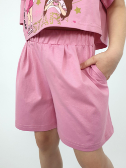 02-159-4 Комплект для девочки (джемпер+ шорты)