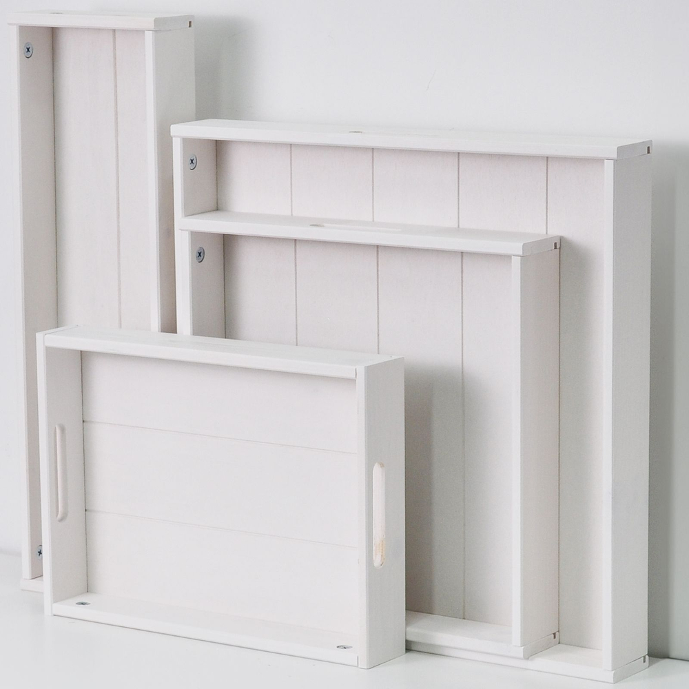 Столик поднос деревянный разборный для кухни 48х48, белый