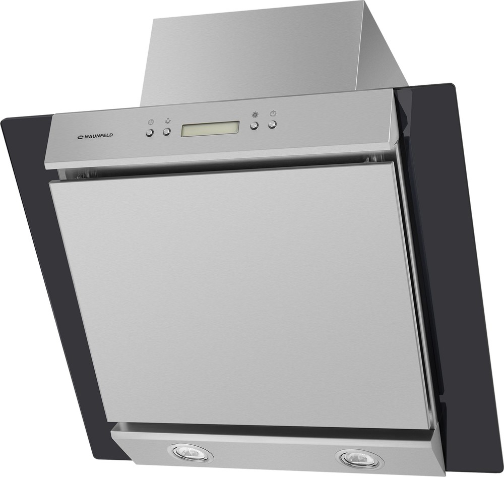 Кухонная вытяжка MAUNFELD Gloria 60 нержавеющая сталь\черное стекло