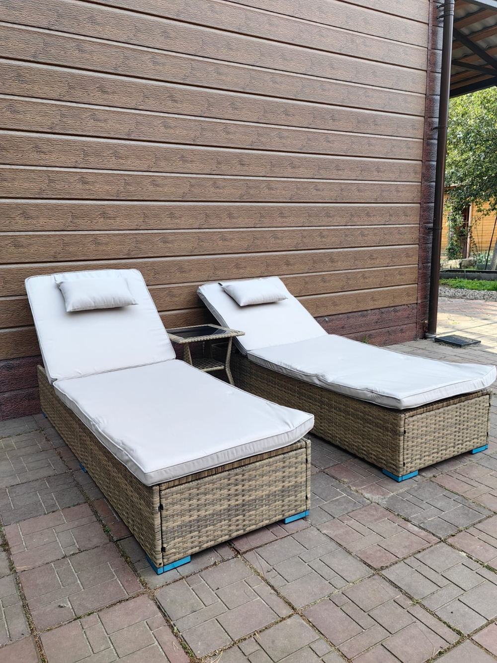 Шезлонг из искусственного ротанга Орландо цвет Greige