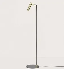 Торшер Maru 140 см, черный/латунь