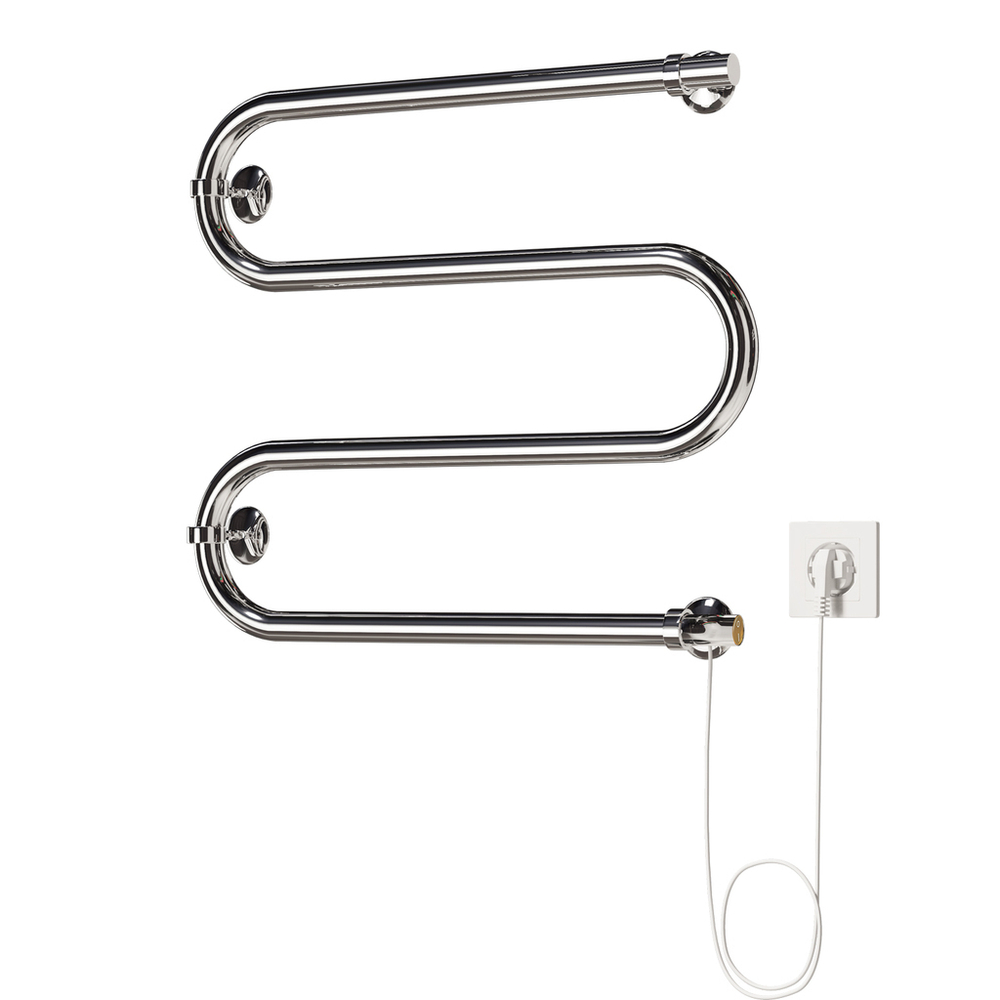 Полотенцесушитель MIXLINE SIMPLE M 50x40 (кнопочный выкл, 123 Вт) ХРОМ