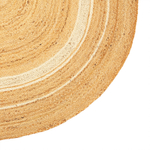 Ковер из джута овальный с вставками белого цвета из коллекции ethnic, 200х300см