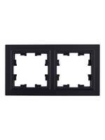 BRITE Рамка 2-местная РУ-2-БрЧ черный IEK