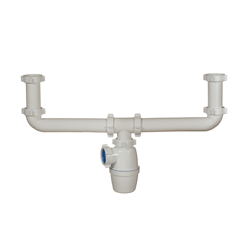 40090 Сифон двойной без вып. 1 1/2  40 ОРИО (23/1шт)